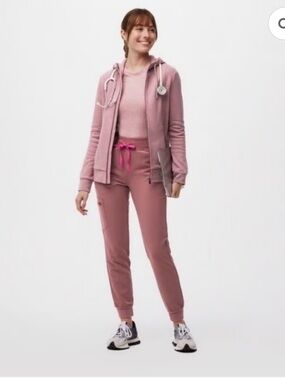 Figs Mauve High Waisted Zamora Joggers XXS